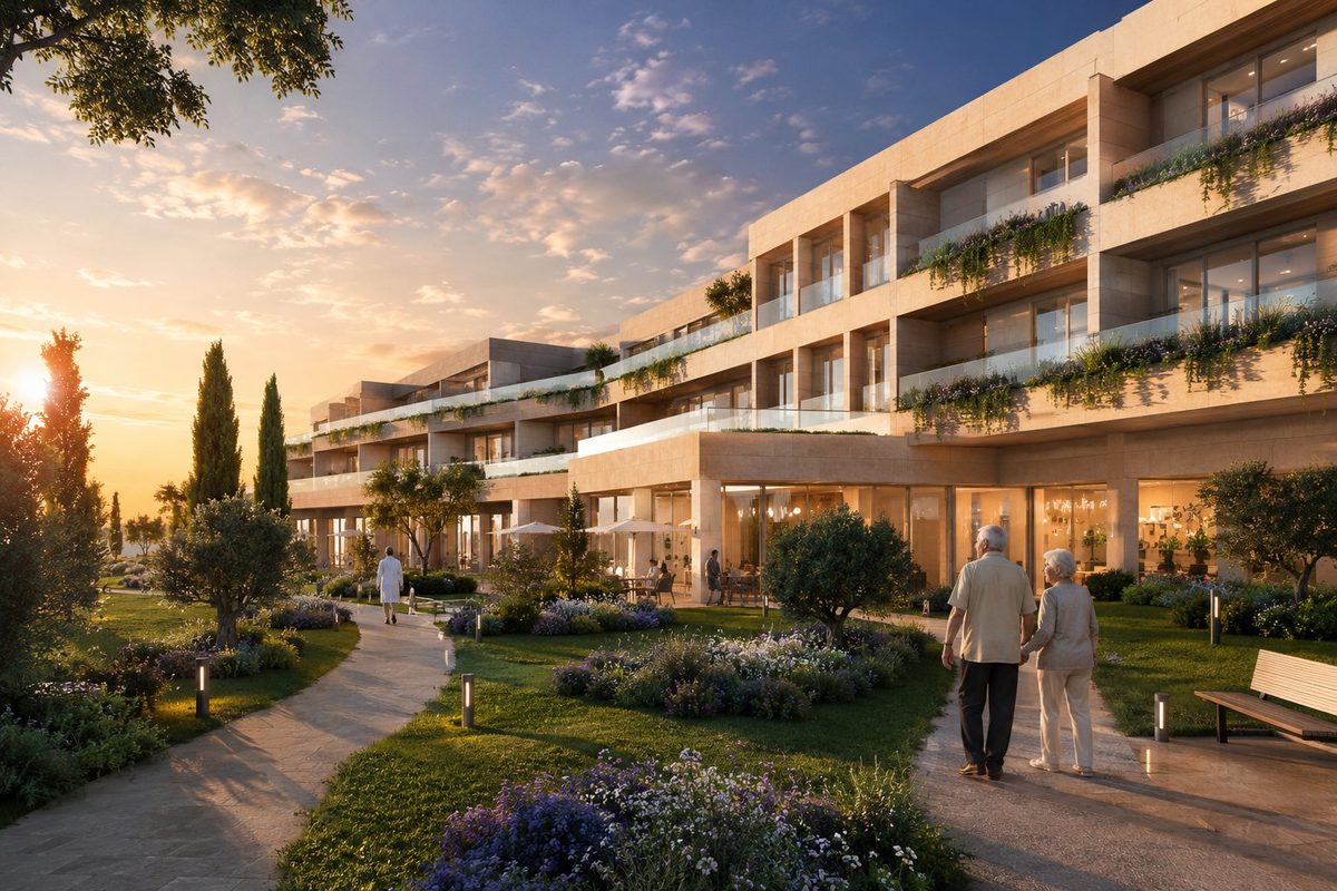 Residencia geriátrica Geratrium al atardecer